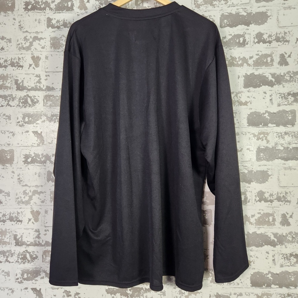 CCM‎ Hockey Long Sleeve Shirt Black V Neck Men's Size L Polyester Athletic - Picture 6 of 14